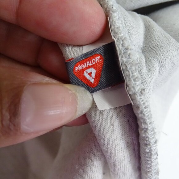 LL Bean PrimaLoft Mock Neck Textured Shirt Women Size M Off-White Cream Layering - Picture 7 of 11